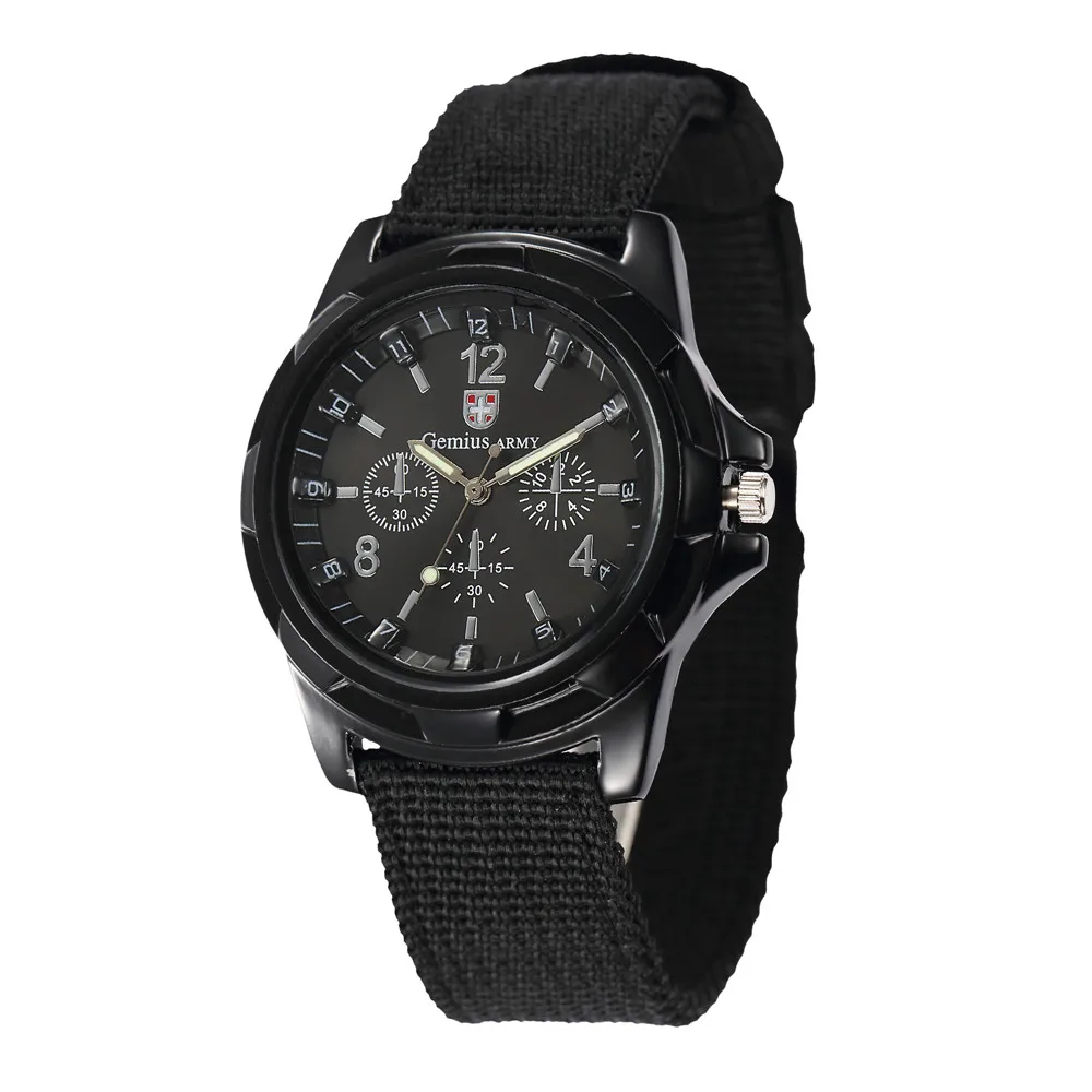 Reloj Hombre мужские часы кварцевые военные спортивные холщовые водонепроницаемые