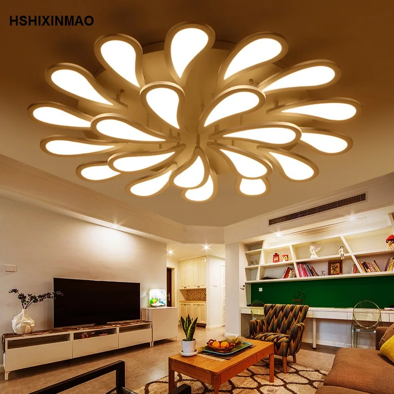 Led circular acrylic dimming ceiling lamp flower-shaped living room dining bedroom Ceiling lights AC90-260V | Лампы и освещение