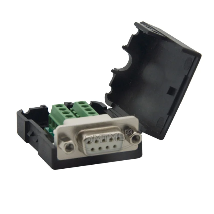 Золотая пластина DB9 COM RS232 женский разъем с задней стороной винтовой винт гайка