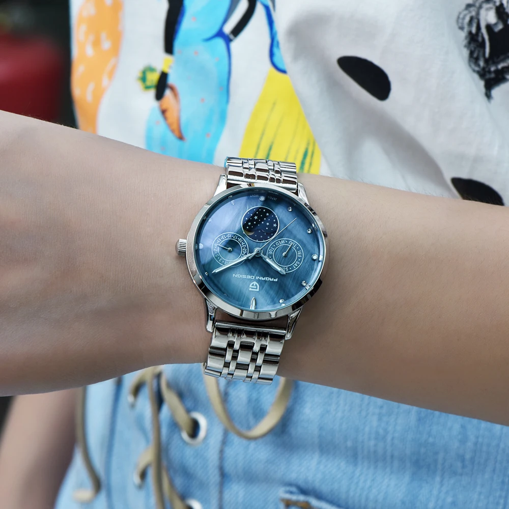 

PAGANI DESIGN Brand Lady Fashion Quartz Watch Women Waterproof 30M shell dial Luxury Dress Watches Relogio Feminino xfcs