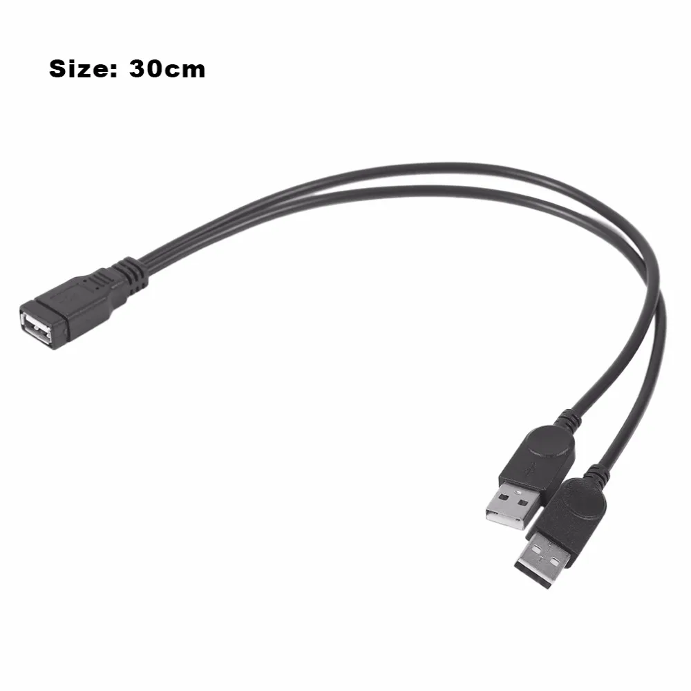 30cm Extension Cable USB 1 Female To 2 Dual Male Data Hub Power Adapter Y Splitter Charging Cord 2017 Hot | Обустройство дома