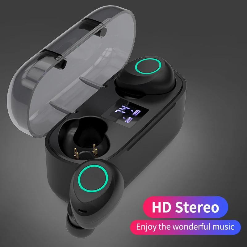 Беспроводные Bluetooth 5 0 наушники TWS отпечатков пальцев сенсорные HD стереонаушники с