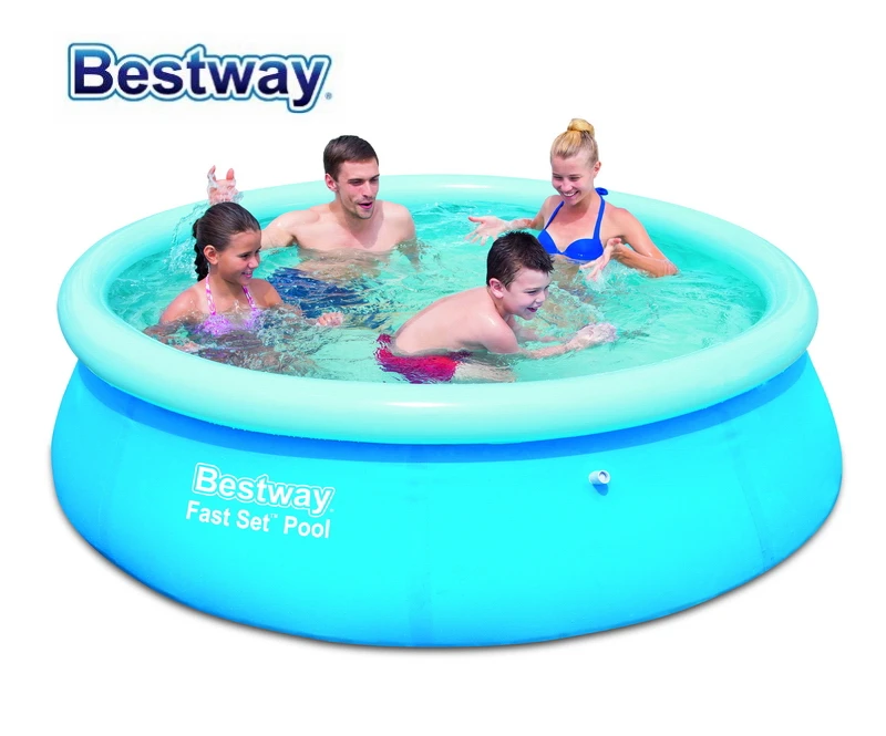57265 Bestway 8'x2" /2,44 м x 66 см быстрый набор бассейн переоборудование с водоочистителем сливной клапан верхнее кольцо надувать Бассейн легко собрать