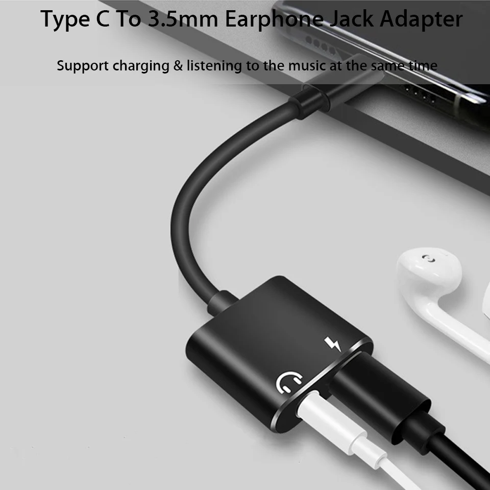 Usb type C наушники адаптер кабель 2 в 1 Tipo до 3 5 мм Зарядка аудио AUX провод гарнитура USBC
