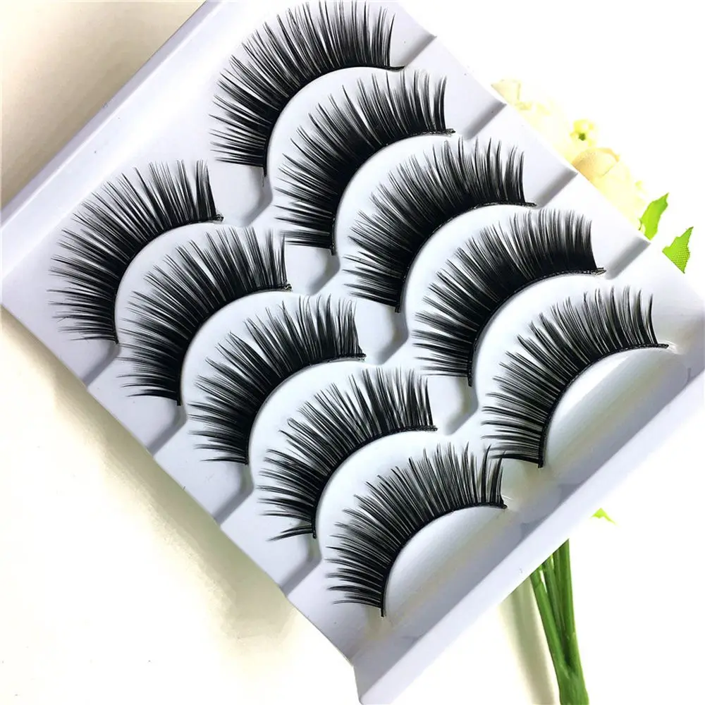 5 парт/компл. новые длинные густые накладные Ресницы Черные Накладные ресницы для