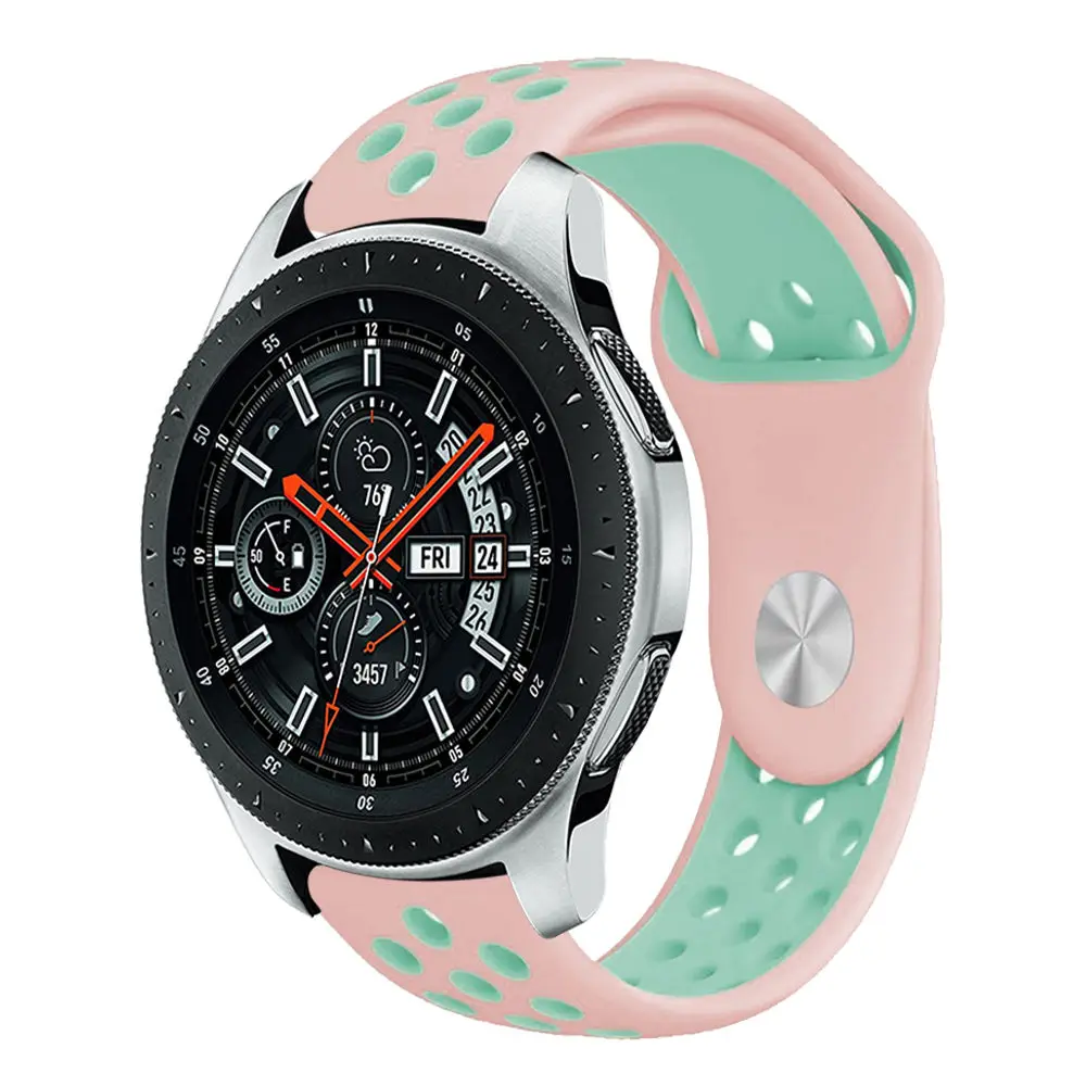 2 красочные ремешки 22 мм Replacemet для Samsung Galaxy Watch 46 браслет дышащие Смарт часы