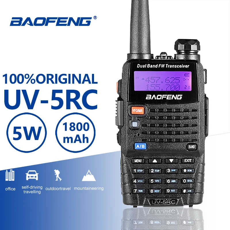 Baofeng UV-5RC иди и болтай Walkie Talkie VHF UHF136-174Mhz & 400-520 МГц Dual Band двухстороннее радио Baofeng UV 5R плюс Портативный иди и болтай Walkie Talkie “иди и UV5R