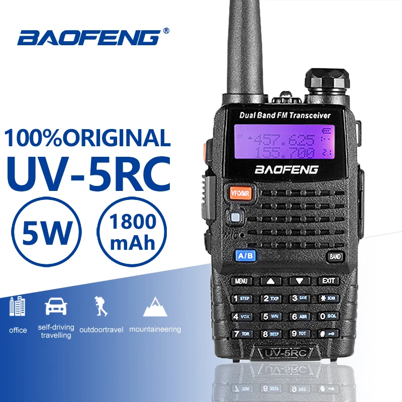 Baofeng UV 5RC иди и болтай Walkie Talkie VHF UHF136 174Mhz & 400 520 МГц Dual Band двухстороннее радио 5R плюс