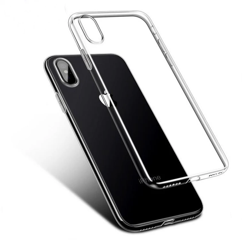 Ультратонкие прозрачные чехлы для телефонов iPhone XR Xs Max X 8 7 6 6S Plus 5 5S SE мягкий