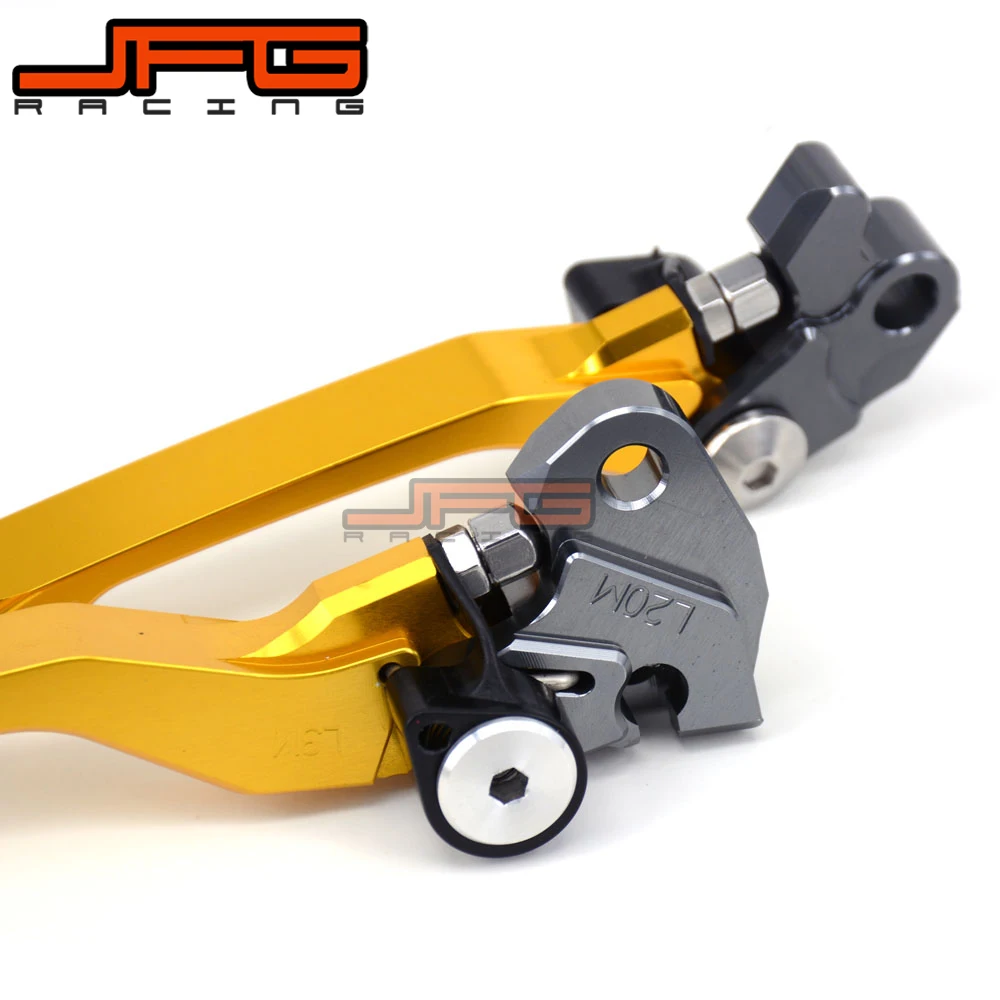 Поворотный складной рычаг тормоза сцепления CNC для RMZ250 04 07 20 RMZ450 05 gold Supermoto Enduro