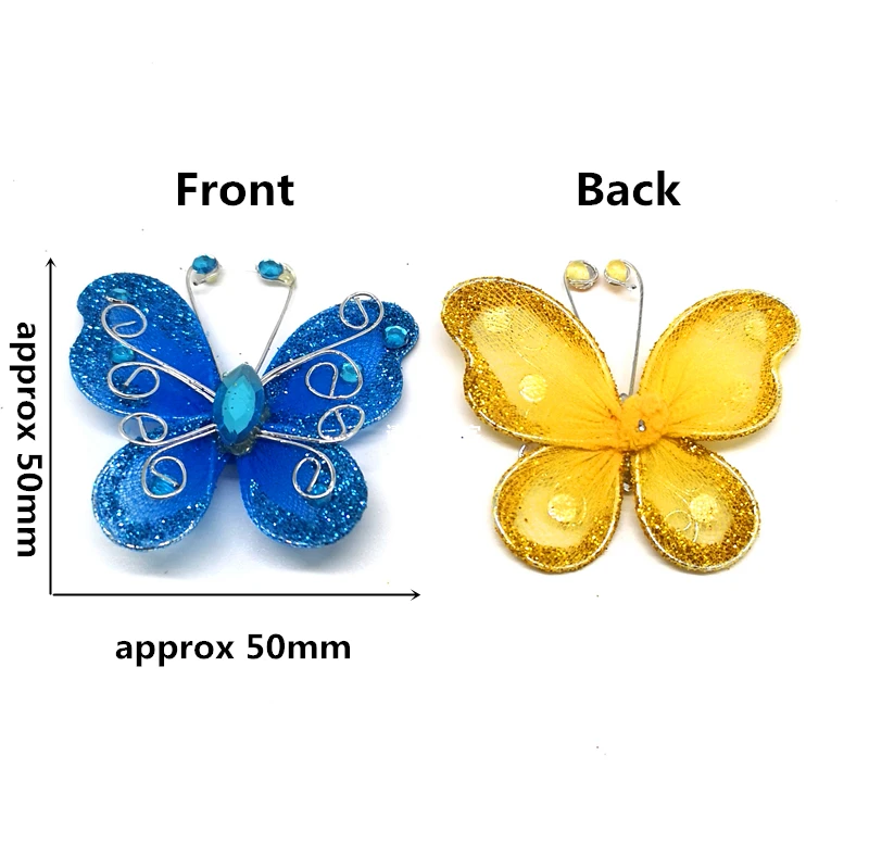 2 шт./комплект Золотая бабочка, аксессуары DIY для одежды, украшение шляп, создание декоративных рукоделий #pj8192 on.