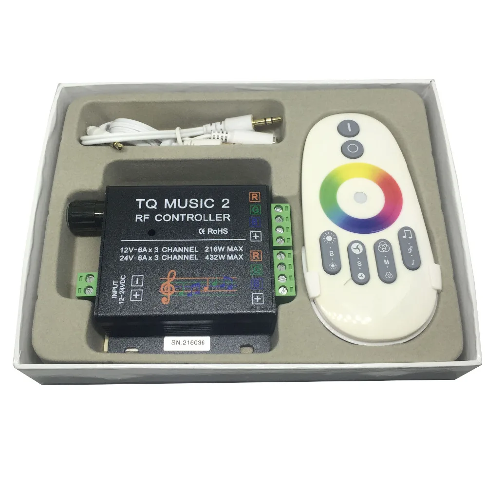 BSOD LED TQ Music 2 Control ler RF с пультом дистанционного управления цветное входное