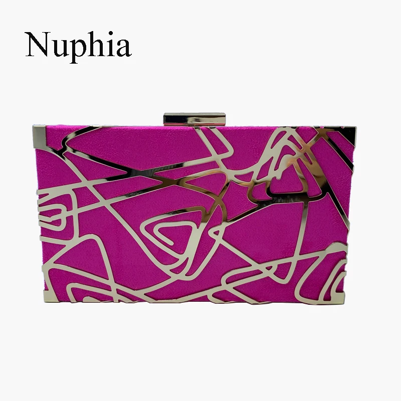 Nophia/Вечерние Клатчи из искусственной замши и бархата; вечерние клатчи; вечерние сумки для женщин; цвет ЖЕЛТЫЙ, Королевский, синий, красный