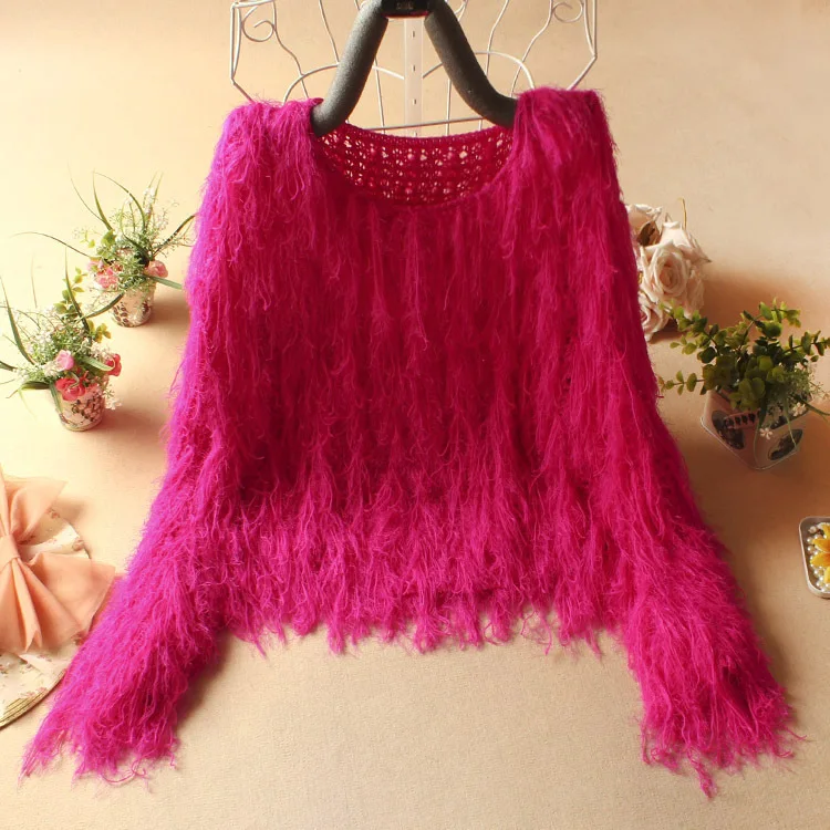 Sweater Women Polyester New Rushed Regular Free Shipping 2020 Autumn And Winter Hand-woven Tassel Long-sleeved Pullover | Женская одежда