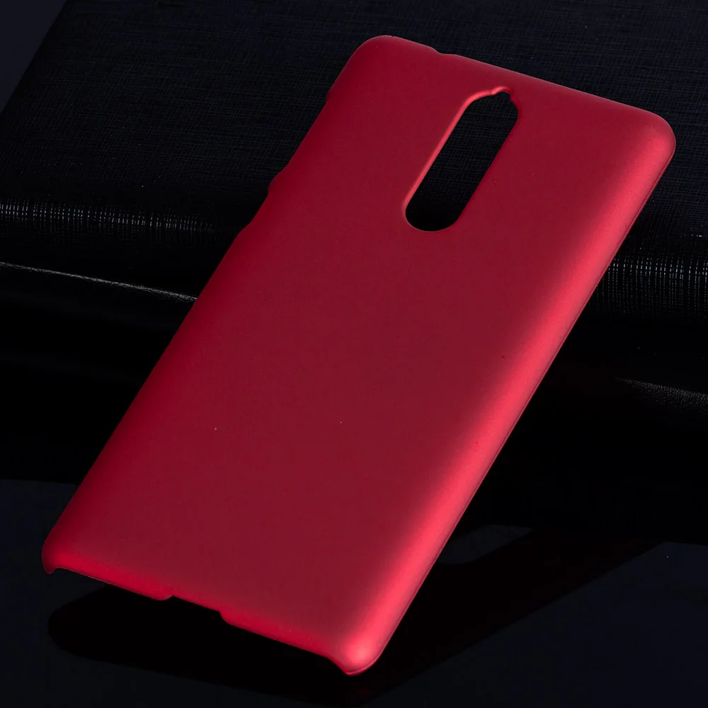 Red Матовая Пластик Coque 5.3For Nokia 8 чехол для Nokia 8 Nokia8 телефона чехол-лента на заднюю панель - Цвет: Red