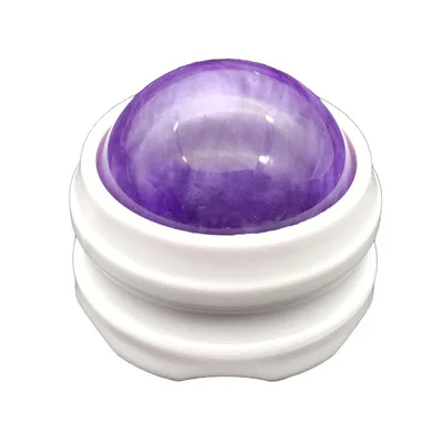 White Base Purple Массажный роликовый мяч, массажер для тела, терапевтический инструмент для ног, спины, талии, бедер, ручной массаж, инструменты для здоровья - Цвет: White Base Purple