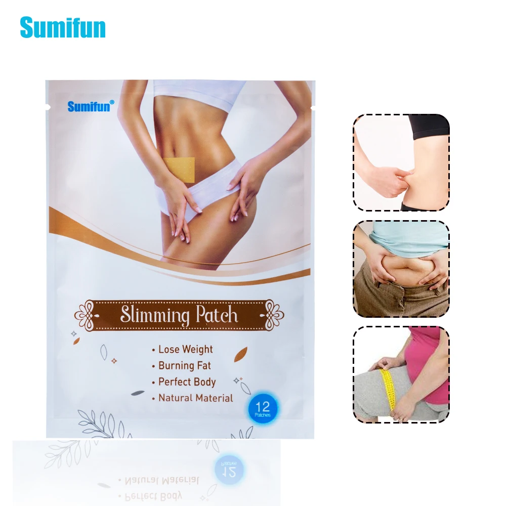 12 шт Sumifun Пластыри для похудения потеря веса Целлюлит сжигание жира тонкие