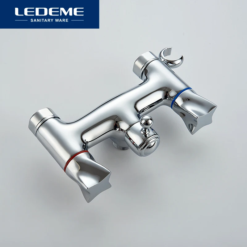 ledeme bathroom bathtub faucets new bath faucet chrome finish mixer tap outlet pipe shower wall mounted shower faucet set l2687 free global shipping