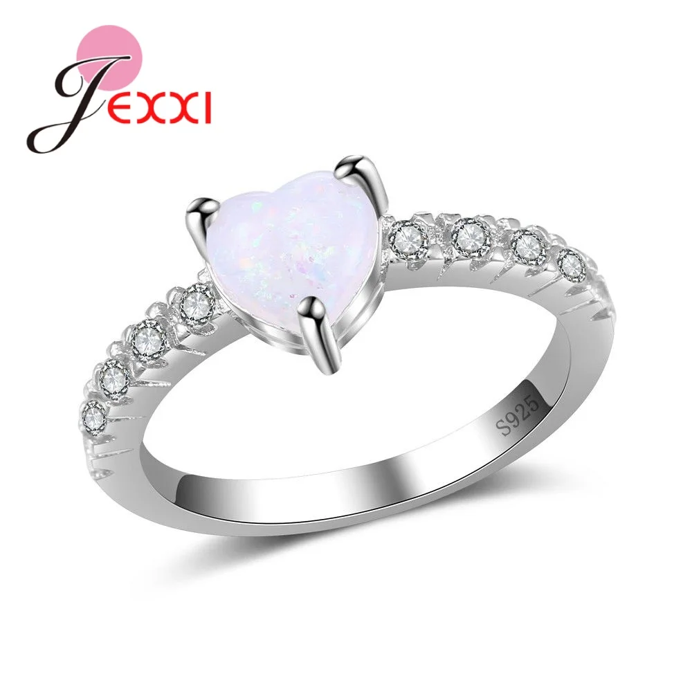 

Top Quality Wholesale Fashion Rings Nice Opal Prong Setting 925 Sterling Silver Modern Shiny Women Jewelry Factory Price