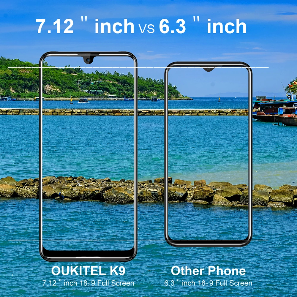 OUKITEL K9 смартфон с 5 дюймовым дисплеем ОЗУ 4 Гб ПЗУ 64 ГБ 7 12 мАч 16 МП 2 МП/8 МП|Смартфоны|