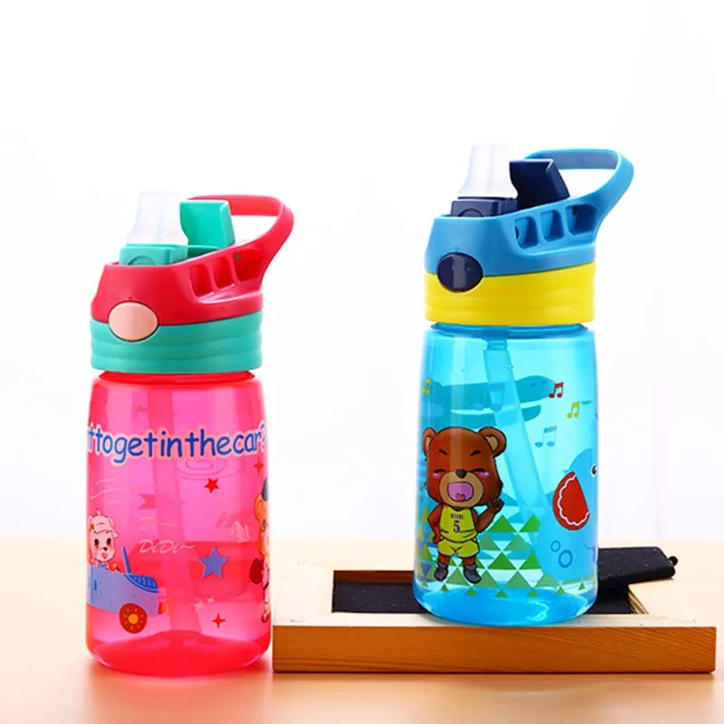 Портативная детская бутылка для воды питьевой чайник посуда питья с мультяшными