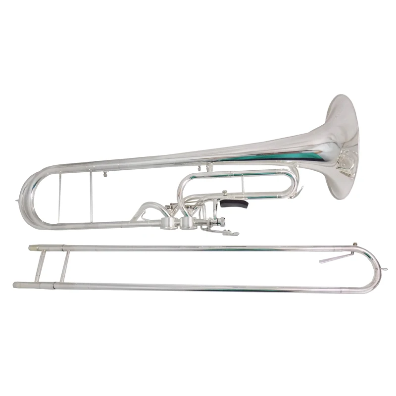 F ключ trabass Trombone с Чехол мундштук желтый латунный trabass Trombone Музыкальные инструменты посеребренные