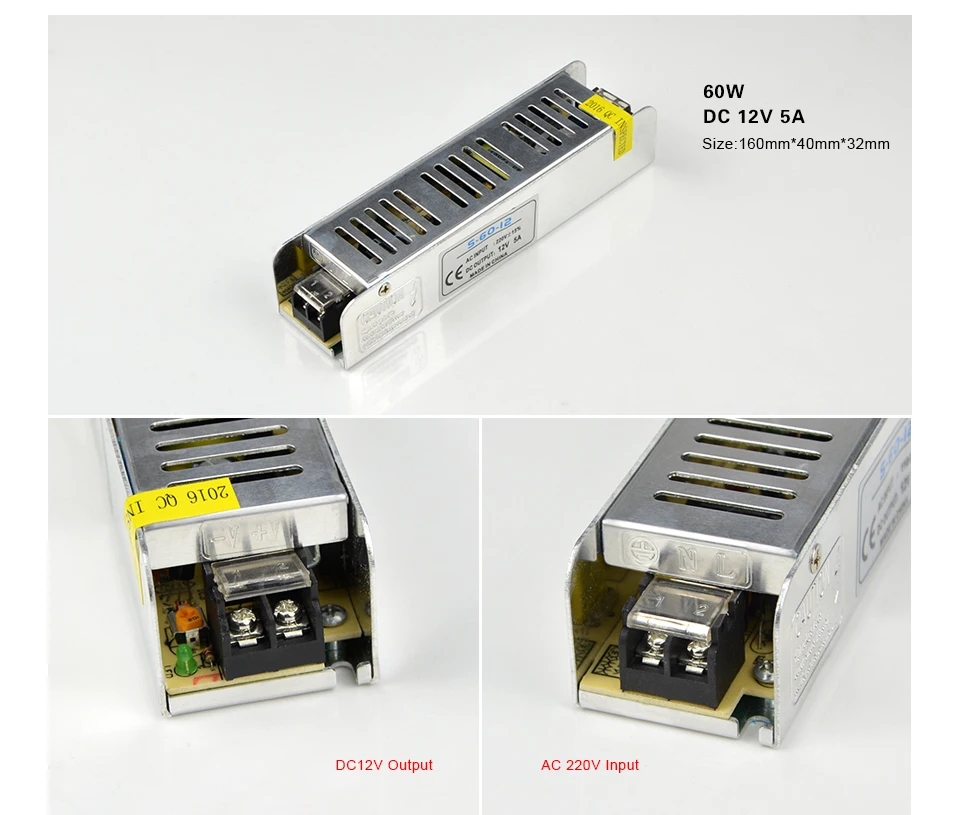 1 шт. DC12V светодиодный драйвер адаптер 3A 5A 8A 10A 12A 16.5A 20A 30A светильник трансформаторы 36 Вт 60 Вт 102W 120W 150W 180W 200W 240W 360W
