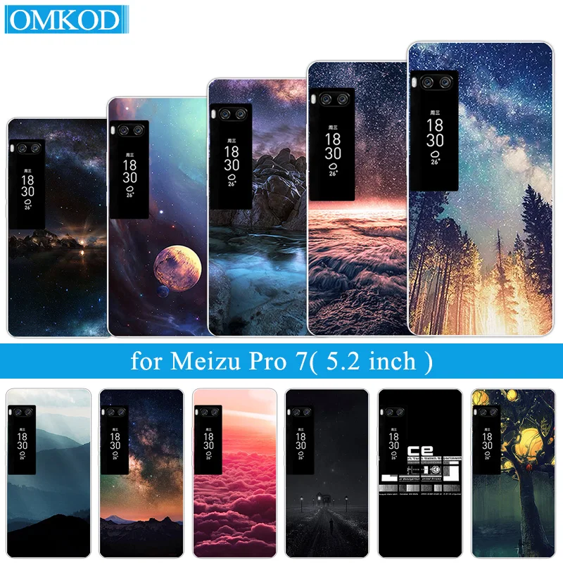 Для Meizu Pro 7 Мягкая силиконовая задняя накладка из ТПУ чехол Защитный Ультра