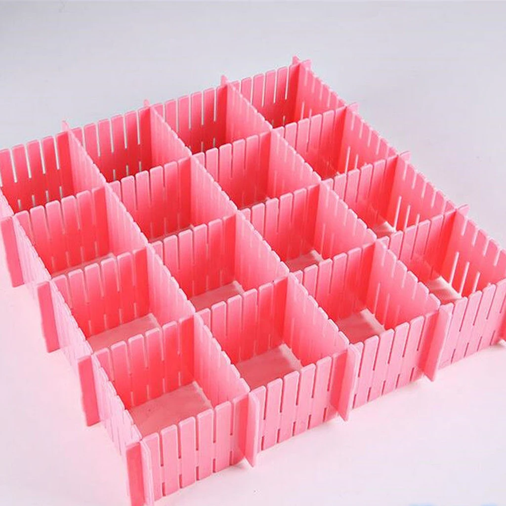4x Adjustable DIY Grid Drawer Closet Divider Storage Organizer Clapboard GRN Multifunction Sundries Boxes | Дом и сад
