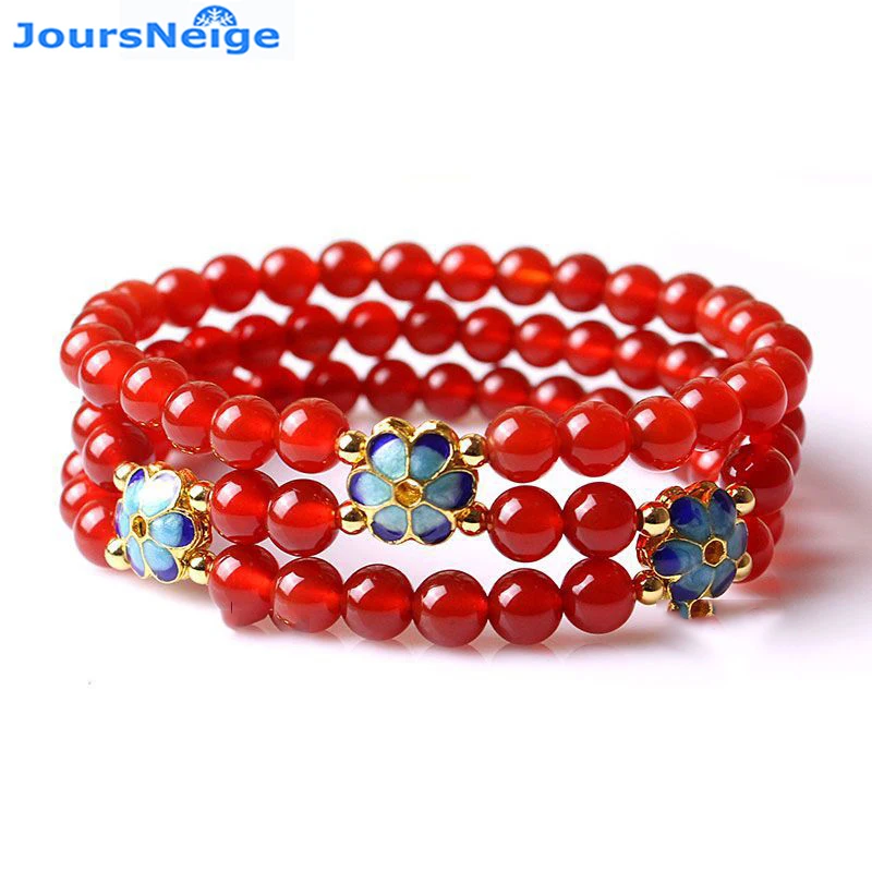 Оптовая продажа браслеты из натурального красного розового кристалла 6 мм бусины