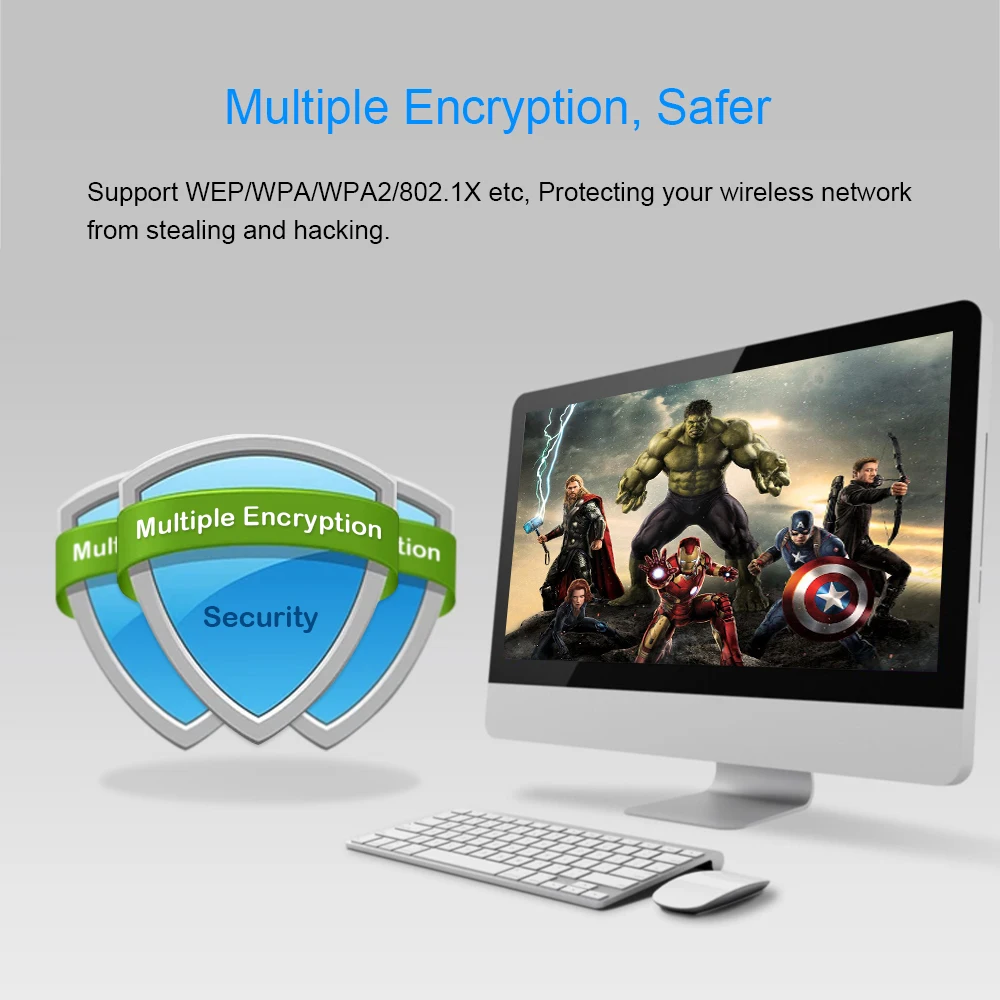 USB Wi Fi адаптер CHIPAL 300 Мбит/с 802 11 b/g/n|Сетевые карты| |