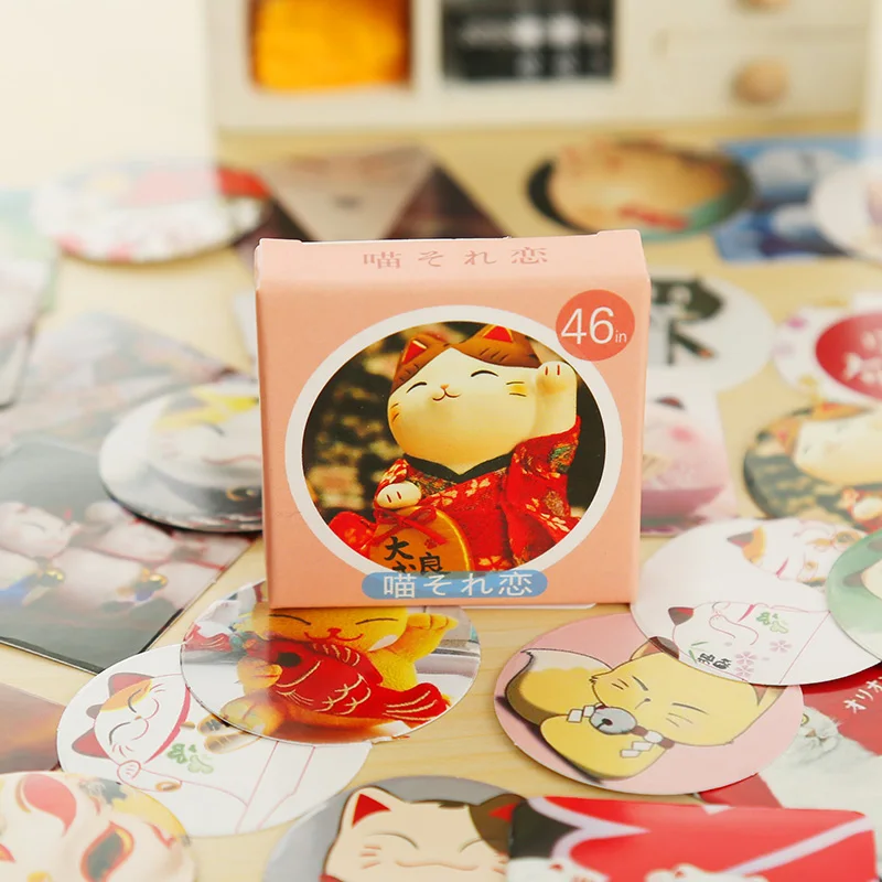 46 ⑤ кор. милый кот любовник мини бумажный стикер украшение сделай сам Дневник