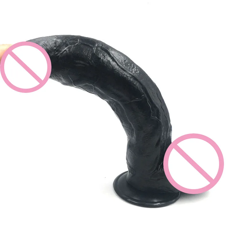 2017 силиконовый реалистичный большой черный Пенис дилдо секс-игрушки для женской
