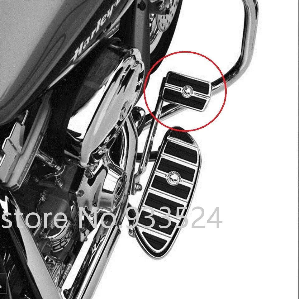 Большая ножная педаль тормоза Eagle Hawk с хромированной эмблемой для Harley Electra Glide Dyna