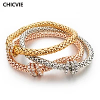 chicvie vintage gold color multilayer bracelets bangles charms for women love jewelry making gifts bracelet femme sbr150178