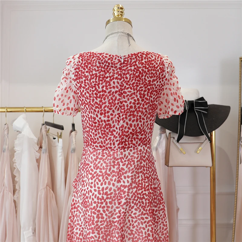 Высокое качество 2020 стильное подиумное Платье женское с коротким рукавом в