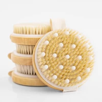 new exfoliating brush dry skin body soft natural bristle the spa the brush wooden bath shower bristle brush spa body brush