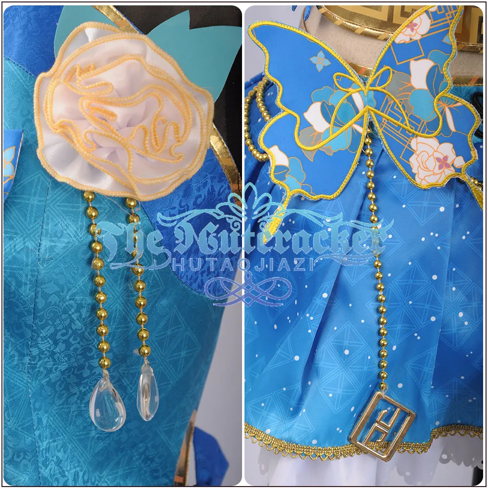 Милый! Солнечный свет! Aqours Cheongsam Косплей Mijyuku Mijuku Watanabe Костюм заколка для волос