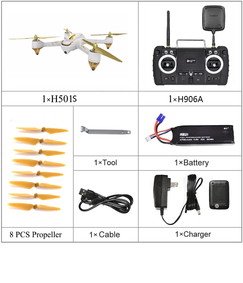 Hubsan H501S H501SS X4 Pro 5,8G FPV Бесщеточный с 1080P HD камерой gps RTF режим следования за мной Квадрокоптер Вертолет радиоуправляемый Дрон