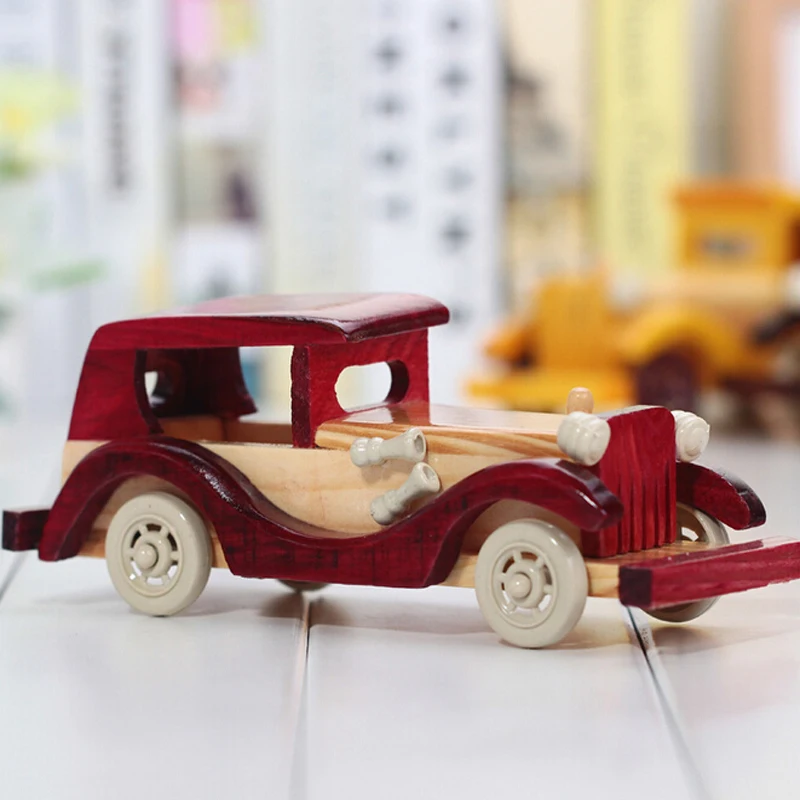 Новинка 1 шт. винтажная деревянная модель автомобиля Детские обучающие игрушки