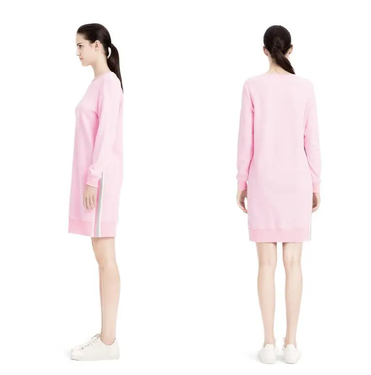 Женская ночная рубашка из 100% хлопка одежда для сна с длинным рукавом отдыха в