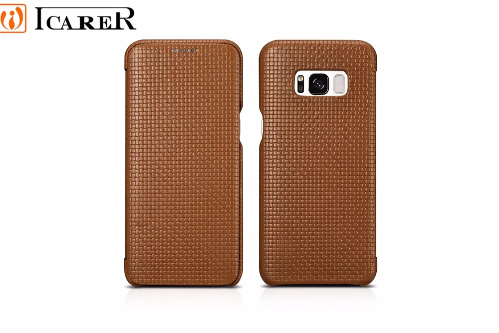 ICARER Натуральная Кожа Filp Обложка Для Samsung Galaxy S8 плюс Высокая качество бумажник