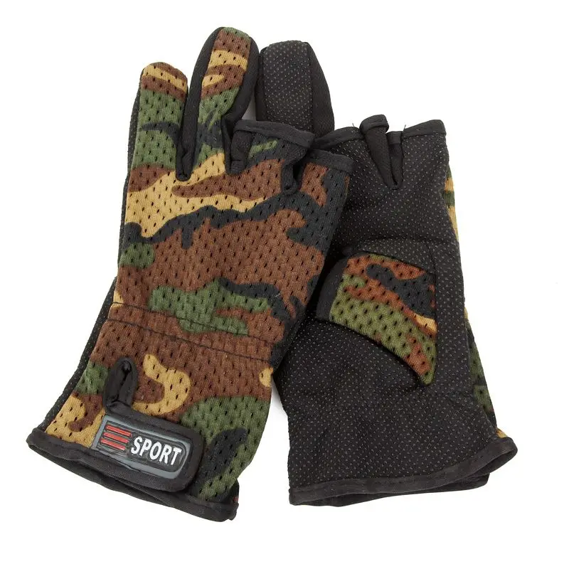 Outdoor Breathable Sunscreen Fishing Gloves 3 Fingers Cut Waterproof Neoprene Sports Hiking Anti-slip Equipment | Спорт и
