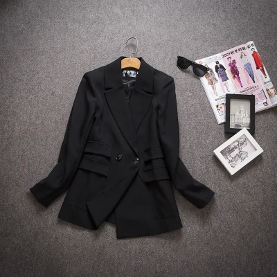 Новый деловой костюм для интервью Повседневный Женский Модный облегающий пиджак