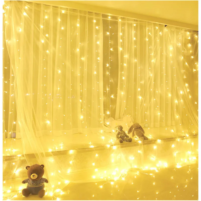 Светодиодный светильник-штора с USB питанием 300 светодиодный s медный светильник