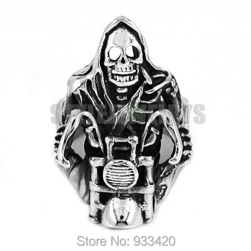 Мужское винтажное байкерское кольцо из нержавеющей стали 446B|motorcycle ring|men ringring