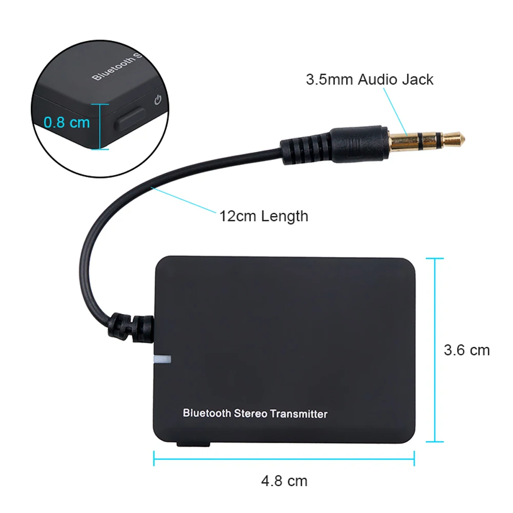 Bluetooth аудио передатчик музыкальный адаптер для приемника BT 3 5 мм Разъем