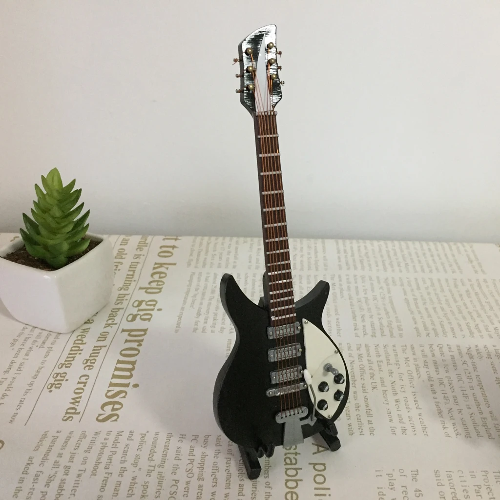 Miniature Musical Instrument Toys Stylish Electric Guitar Model With Display Stand &amp Storage Box 1/6 Scale Decoration Crafts | Игрушки и