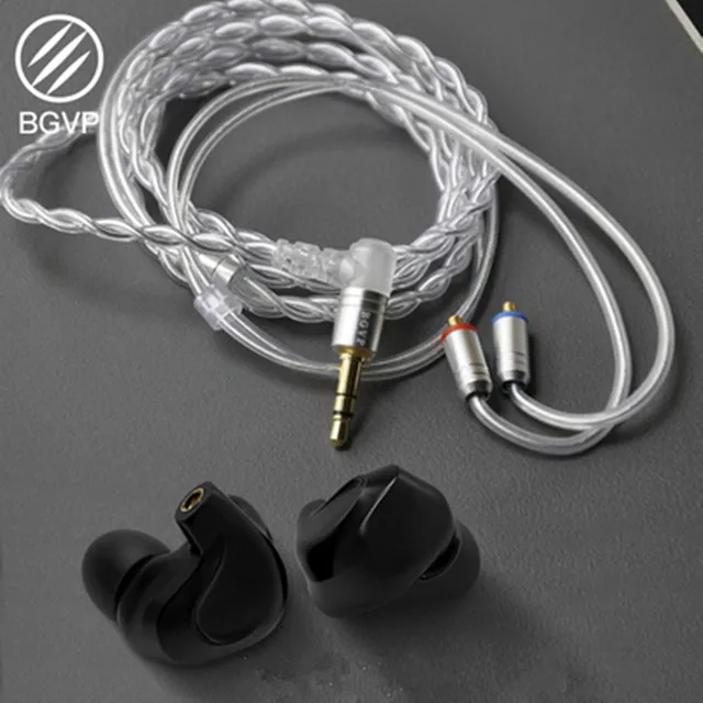 black no mic BGVP DMG 2DD+ 4BA HIFI наушники в ухо гибридная технология гарнитура с MMCX сменный кабель дизайн корпус из алюминиевого сплава DM6 \ DMS - Цвет: black no mic
