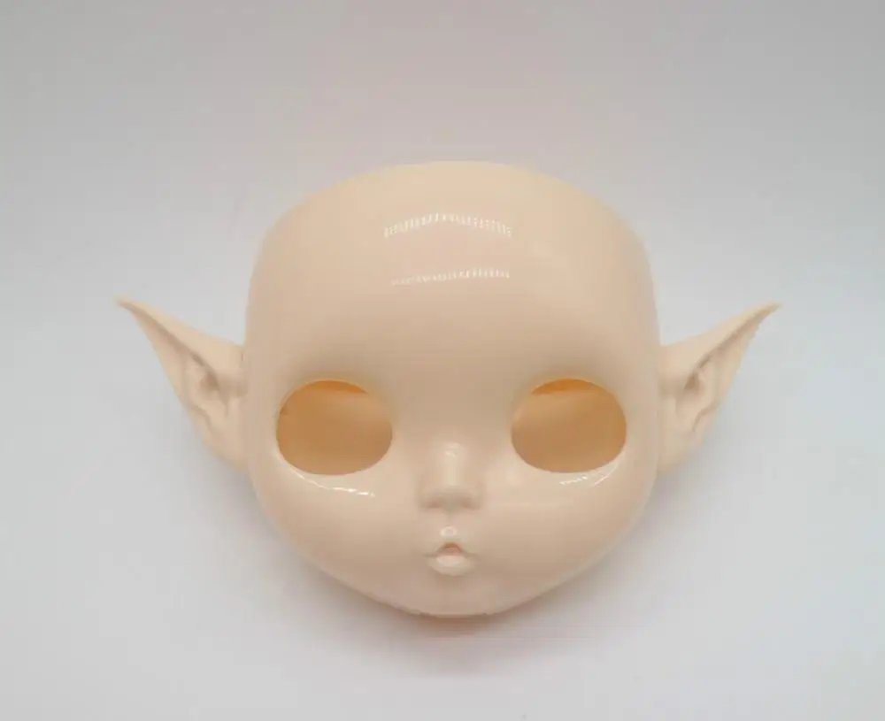 face 1 and elf ear Без глаз чипсы сустава Обнаженная Блит кукла лицо хранится - Цвет: face 1 and elf ear